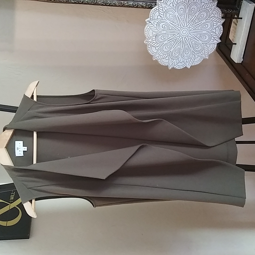 Chaus New York olive cardigan.